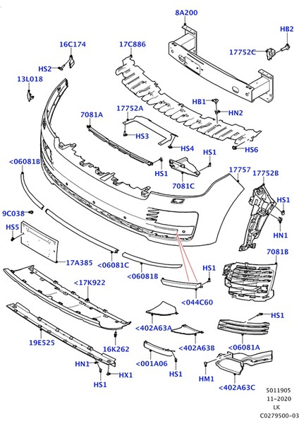 1paır Araç Ön Tampon Sızdırmazlık Plakası Land Rover Range Rover Vogue L405 2018-2022 LR099127 LR099126 (Yurt Dışından) fiyatları