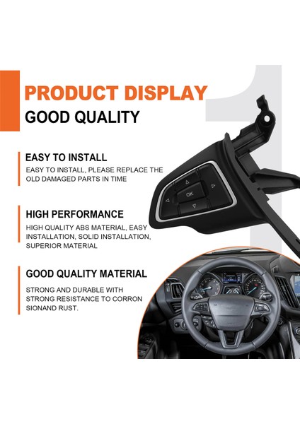 Araç Direksiyon Simidi Sol Yan Çok Fonksiyon Anahtarı Düğmesi Montajı GJ5T-14K147BA Ford Kuga 2017-2020 Odak 2015-2019 (Yurt Dışından) indirimleri