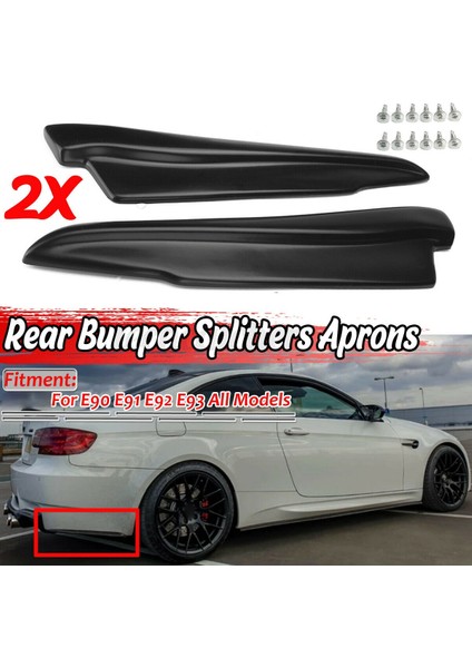 1 Çift Mat Siyah Arka Tampon Önlükleri -Bmw E90 E91 E92 E93 M3 Için (Yurt Dışından) fiyatları
