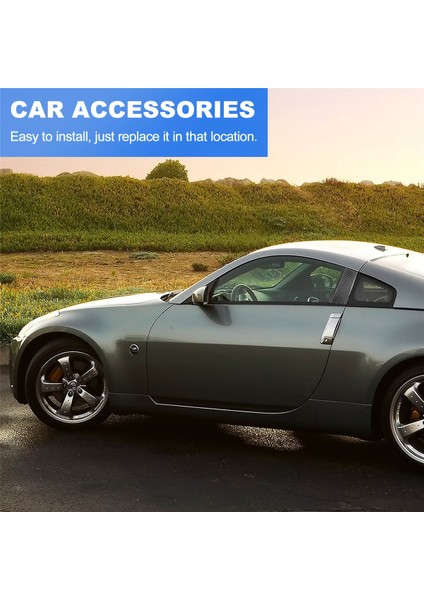 Nissan 350Z 2003-2009 Karbon Fiber B Sütun Kapağı Çıkartması Pencere Kale Direk Dekoratif Macun Arabası Aksesuarları (Yurt Dışından) fırsatları