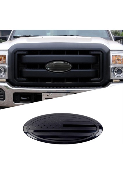 Ford Için Ön Izgara Arka Bagaj Kapısı Amblemi, 9.5 Inç Abd Bayrağı Amblem Logosu F150 Mustang Bronco, Abs Black (Yurt Dışından) modelleri