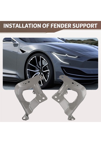 Yeni 1487491-00-B 1487492-00-B Ön Sağ+Tesla Model Y 2020-2022 Fender Desteği Için Sol Çamurluk Destek Braketi (Yurt Dışından) indirimleri