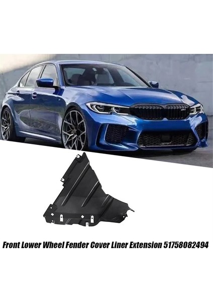 Sağ Alt Tekerlek Çamurluk Kapak Plakası 51758082494 Bmw 3 4 Serisi G80 G81 G82 2020-2024 Ön Çamurluk Liner Uzatma (Yurt Dışından) modelleri