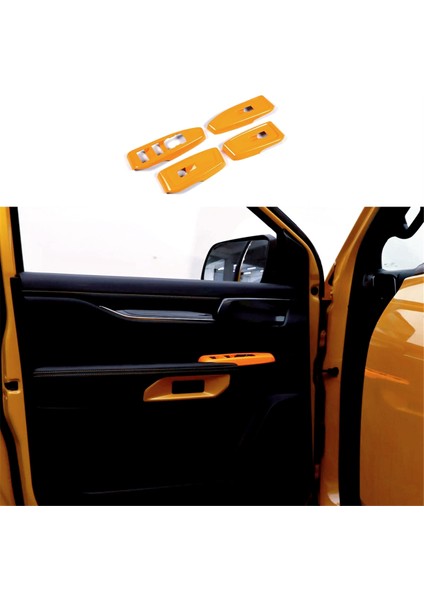 Ford Ranger Için 2023 2024 Lhd Araba Pencere Asansör Anahtarı Panel Kapak Trim Iç Aksesuarlar Turuncu (Yurt Dışından) fiyatları