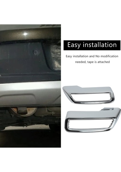 Peugeot 3008 5008 Allure 2017 - 2019 Egzoz Boru Kuyruk Kapağı Abs Arka Egzersiz Uç Boru Kapağı Dekorasyon Trim (Yurt Dışından) fırsatları