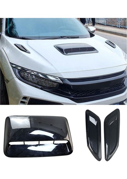 Araba Hava Akışı Alım Kaputu Kepçe Havalandırma Havalandırma Bonnet Dekor Kapak Merkezi Yan Hava Outlet Hood Otomatik Dış Aksesuarlar Evrensel B (Yurt Dışından) fiyatları