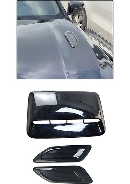 Araba Hava Akışı Alım Kaputu Kepçe Havalandırma Havalandırma Bonnet Dekor Kapak Merkezi Yan Hava Outlet Hood Otomatik Dış Aksesuarlar Evrensel B (Yurt Dışından) fırsatları