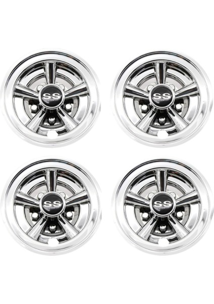 4pcs 8inch Ss Golf Arabası Tekerleği Kapakları, 5 Konuşulmuş Tasarım Hub Kapağı Için Golf Arabaları Için Kulüp Arabası, Ezgo, Yamaha (Yurt Dışından)