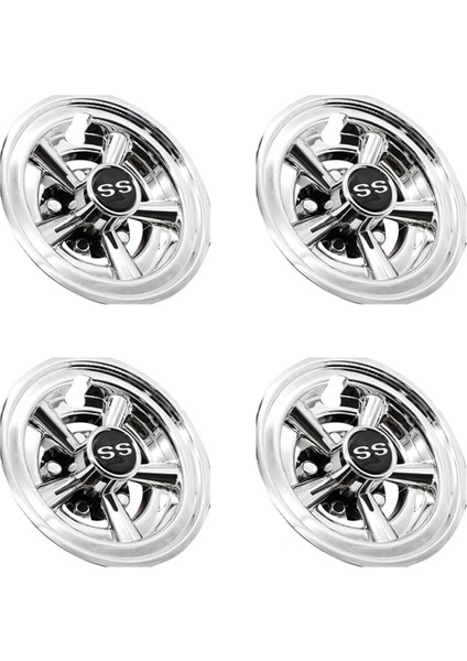 4pcs 8inch Ss Golf Arabası Tekerleği Kapakları, 5 Konuşulmuş Tasarım Hub Kapağı Için Golf Arabaları Için Kulüp Arabası, Ezgo, Yamaha (Yurt Dışından)