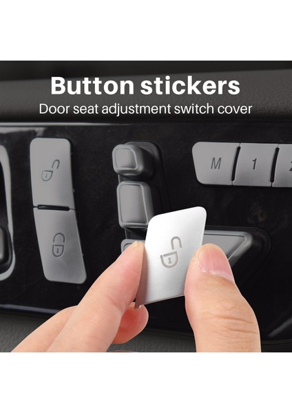 4pcs Araba Kapısı Kilit Açma Düğmeleri Payetler Dekorasyon Kapağı Trim Mercedes Benz Gla Cla Glk Gle Cls ml Gl A B C E Sınıf (Yurt Dışından) fırsatları
