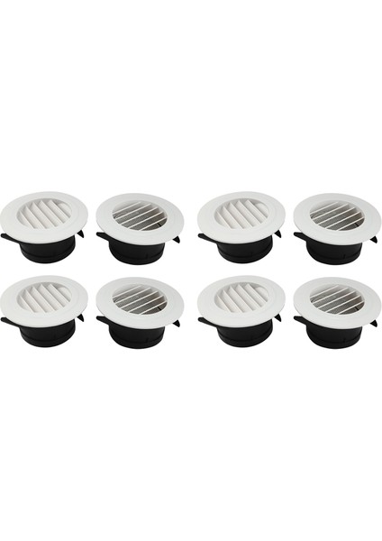8 Adet 4 Inç Hava Havalandırma Kamartması, Hava Grill Kapak Banyo Ofis Evi Için Dahili Bir Sinek Ekranlı (Yurt Dışından)