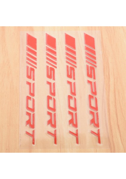 Spor Çıkartma Çıkartma Tekerlekleri Jantlar Yarış Araba Sticker Kendi Yapışkan Araba Kapı Jantlar Tekerlek Göbek Çıkartma Aksesuarları 4 Pcs, Kırmızı (Yurt Dışından)