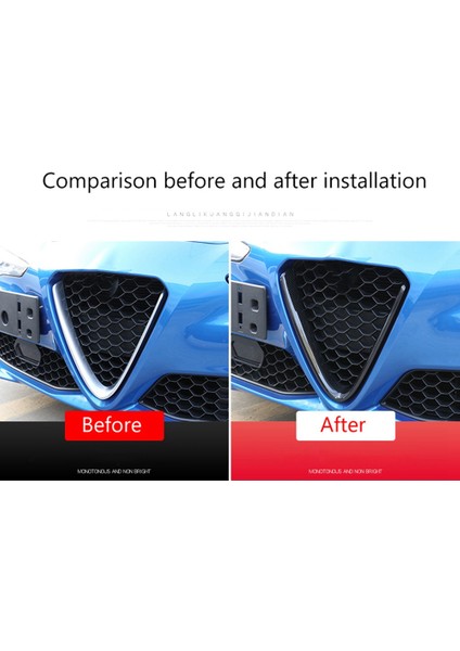 Alfa Için Romeo Giulia 2017-2019 Araba Ön Hava Grilles Logo Dekorasyon Yüzük Kapak Trim Sticker Frame Aksesuarları (Yurt Dışından) fiyatları