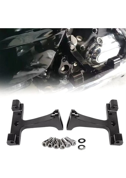 Harley Street Glide Road King Flhr Için Siyah Yolcu Döşeme Dağı Montaj Braketi (Yurt Dışından) modelleri