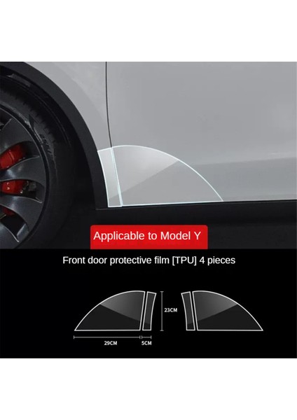 Tesla Model Y Arka Kapı Üçgeni Koruyucu Film Araba Arka Kapı Köşesi Kıta Karşıtı Dekoratif Çıkartma (Yurt Dışından) indirimleri