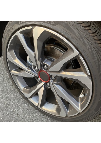 Araba Tekerlek Merkezi Kapaklar Hub Yüzük Lastik Merkezi Dekorasyon Kapağı Honda 10. Civic 2016-2021 Aksesuarları (Kırmızı) (Yurt Dışından)