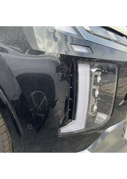 Hyundai Palisade Için 2022 2023 Araba Kafası Işık Lambası Göz Kapağı Göz Kapağı Göz Kapağı Kaplama Aksesuarları Abs Karbon Fiber (Yurt Dışından) fırsatları