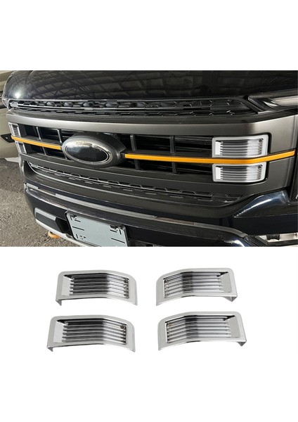 Ford F150 2021-2024 Izgara Dekorasyon Dekorasyon Trim Dış Aksesuarlar (Yurt Dışından) modelleri