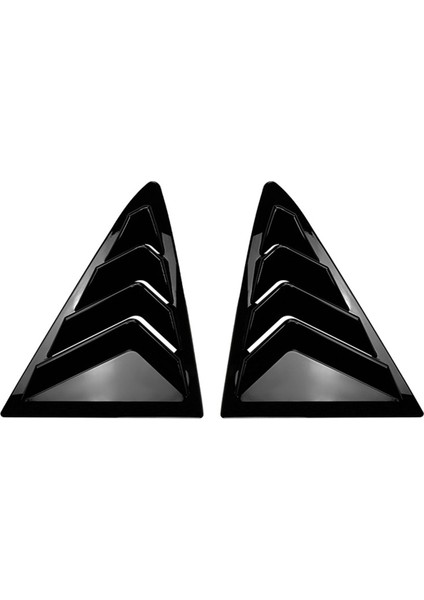 Araba Arka Üçgen Pencere Panjur Panjurları Panjurlar Ford Fiesta Mk8 2018+ Parlak Siyah Için Kapak Kaplama (Yurt Dışından)