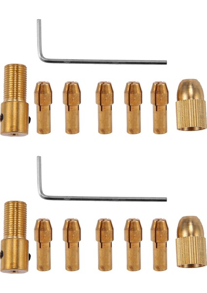16PCS 0.5-3mm Küçük Elektrikli Matkap Bit Kolet Mini Twist Chuck Tool Kit (Yurt Dışından)