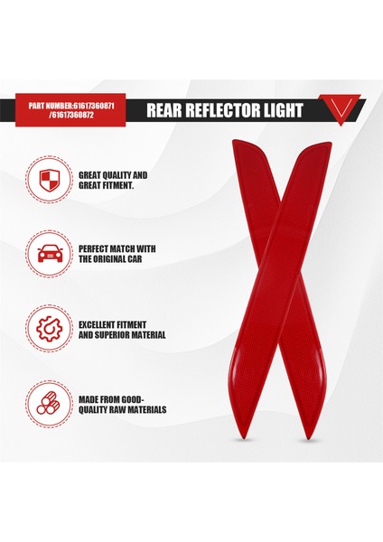 Bmw 2 Serisi F45 F45 F46 Yeni Arka Tampon Reflektör Işığı 61617360871, 61617360872 (Yurt Dışından) indirimleri