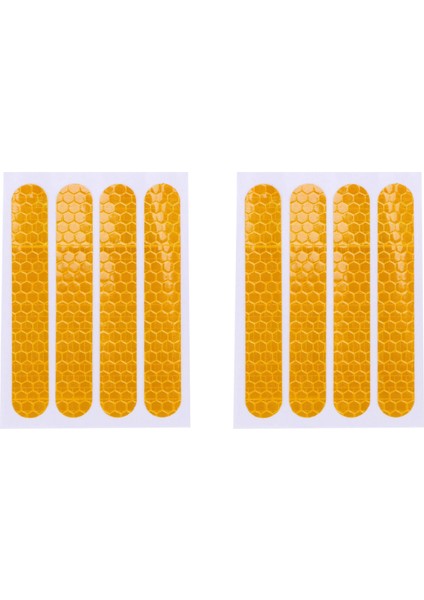 Ön Arka Tekerlek Kapağı Koruyucu Kabuk Dokuzbot Için Yansıtıcı Çıkartma Maksimum G30 Scooter Aksesuarları 8pcs, Sarı (Yurt Dışından)