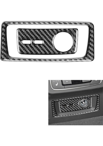 Audi Q5L Fy Sq5 2018-2024 Için Gerçek Karbon Fiber Lhd Arka Çakır Çıkar Power Panel Kapak Iç Trim Çıkartma (Yurt Dışından) fırsatları