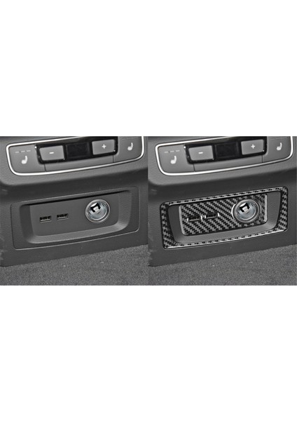 Audi Q5L Fy Sq5 2018-2024 Için Gerçek Karbon Fiber Lhd Arka Çakır Çıkar Power Panel Kapak Iç Trim Çıkartma (Yurt Dışından) indirimleri