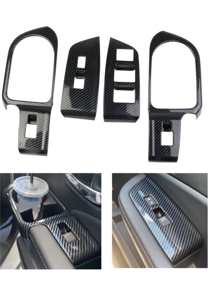 Honda Ridgeline Için 2021-2023 Pencere Asansör Anahtarı Paneli Arka Kupa Tutucu Kapak Döşeme Karbon Fiber Aksesuarları (Yurt Dışından) fırsatları