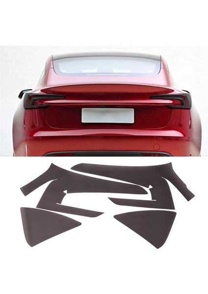 Tesla Model 3 Için Highland 2024 Otomobil Arka Arka Fildi Koruyucu Film Tpu Kuyruk Lambası Kapak Çıkartma Trim - Tütsülenmiş Siyah (Yurt Dışından) fırsatları