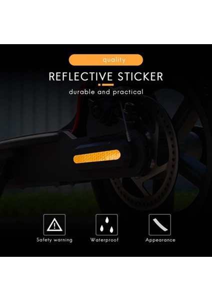 Ön Arka Tekerlek Kapağı Koruyucu Kabuk Dokuzbot Için Yansıtıcı Çıkartma Maksimum G30 Scooter Aksesuarları 40PCS, Sarı (Yurt Dışından) fiyatları