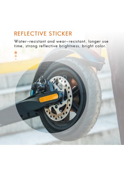Ön Arka Tekerlek Kapağı Koruyucu Kabuk Dokuzbot Için Yansıtıcı Çıkartma Maksimum G30 Scooter Aksesuarları 40PCS, Sarı (Yurt Dışından) modelleri