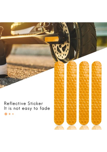 Ön Arka Tekerlek Kapağı Koruyucu Kabuk Dokuzbot Için Yansıtıcı Çıkartma Maksimum G30 Scooter Aksesuarları 40PCS, Sarı (Yurt Dışından) indirimleri