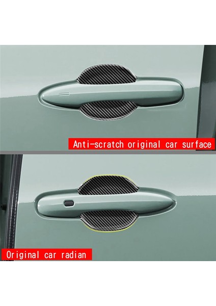 Araba Karbon Fiber Kapı Kolu Kase Kapak Boşluk Trim Ek Toyota Sienta Için Kalıp Garnitür 10 Serisi 2022 2023 (Yurt Dışından) modelleri