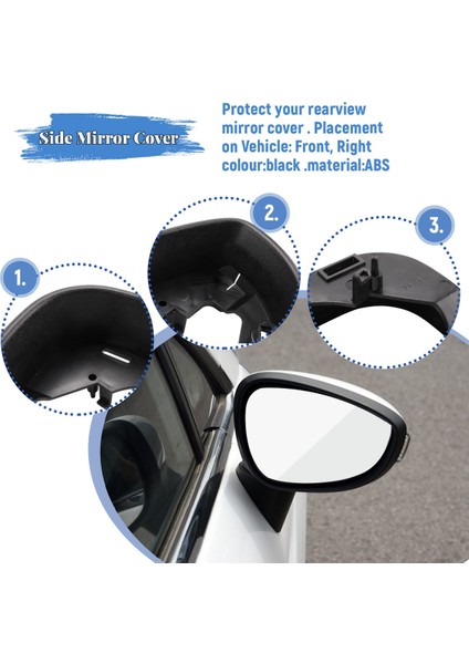 Ford Fiesta Mk7 2009-2017 Için Araba Sağ Tarafı Rüzgar Dikiz Ayna Kapak Çerçevesi (Yurt Dışından) indirimleri