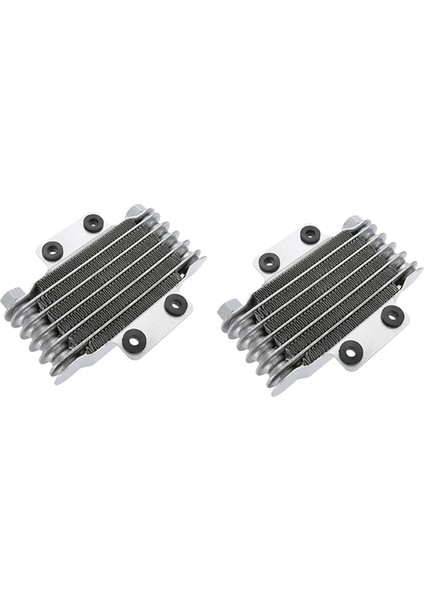 2x Motosiklet Motor Yağı Soğutucu Soğutma Radyatörü 85ML 100CC-250CC Motosiklet Kir Bisikleti Için Evrensel Gümüş Alüminyum Atv (Yurt Dışından)