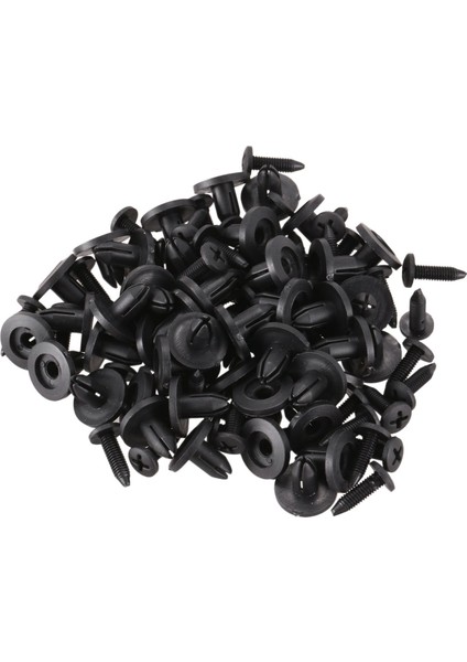 80 Pcs Plastik Perçin: 50 Pcs 6mm Plastik Itme Tipi Perçinli Tampon Pimi Klipler ve 30 Pcs Plastik Parçalar 8 mm Kara Delik (Yurt Dışından) modelleri