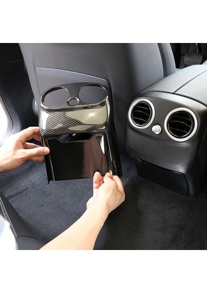 2pcs Abs Karbon Mercedes Benz W205 C Sınıf C Sınıfı 2015-2018 Araç Aksesuarları Arka Klima Havalandırma Kapağı Döşeme (Yurt Dışından) fiyatları