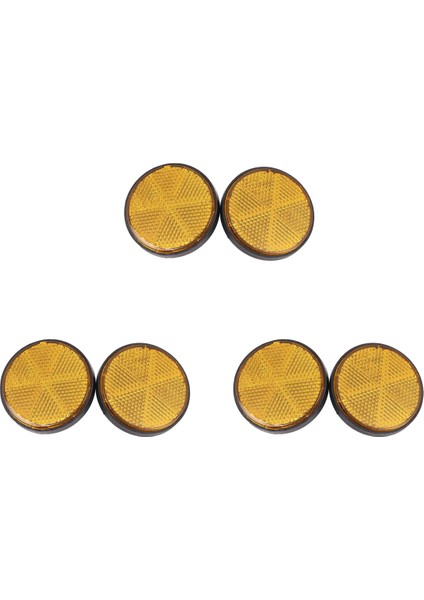 6pcs 2 Inç Yuvarlak Turuncu Reflektörler Motosikletler Için Evrensel Atv Bisikletleri Kir Bisikletleri (Yurt Dışından)