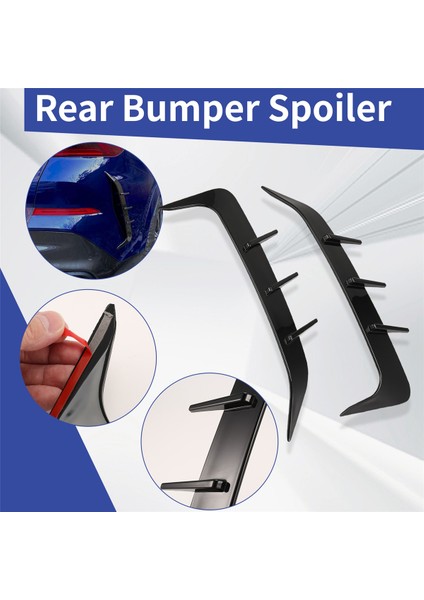 1 Çift Arka Tampon Spoiler Hava Havalandırma Kapağı Yan Kanard Bmw X6 G06 2019-2023 Parlak Siyah (Yurt Dışından) fırsatları