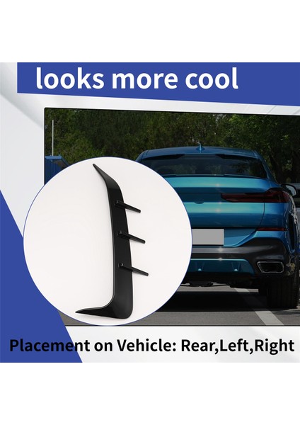 1 Çift Arka Tampon Spoiler Hava Havalandırma Kapağı Yan Kanard Bmw X6 G06 2019-2023 Parlak Siyah (Yurt Dışından) indirimleri