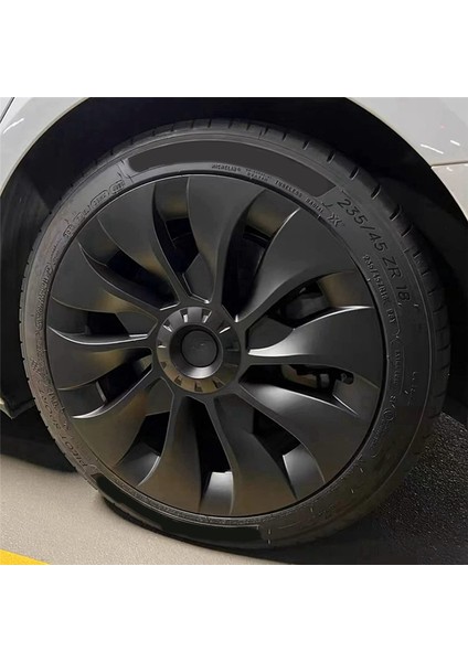 Model 3 Tekerlek Kapağı 18 Inç, Hub Kapağı Tesla Için Tam Kapak Yedek Aksesuarları Model 3 - Mat Siyah (Sol) (Yurt Dışından) fırsatları