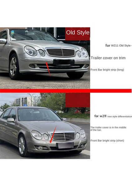 Ön Tampon Krom Şeridi Trim Kalpma Mercedes Benz E Sınıfı W211 2118800912 2118801012 (Yurt Dışından) modelleri