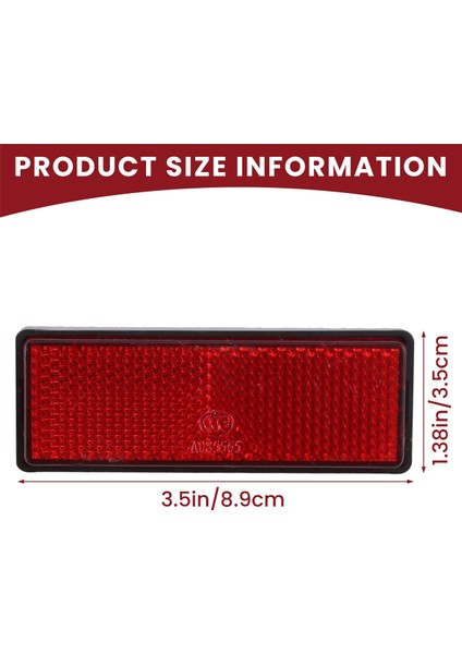 Motosikletler Için Evrensel Dikdörtgen Kırmızı Reflektörler Atv Bisikletleri Kir Bisikletleri (Yurt Dışından) fırsatları