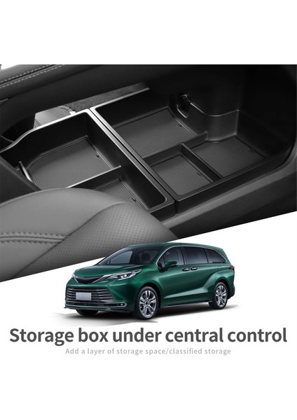 Toyota Sienna 2024 Otomobil Iç Aksesuarlar Için Araç Merkez Konsolu Alt Saklama Kutusu Depolama Tepsi Organizatör Kılıfı (Yurt Dışından) fırsatları