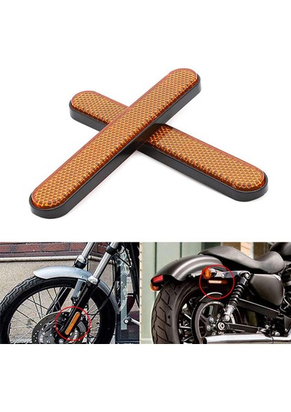 8x Motosiklet Ön Çatal Reflektör Sticker Alt Bacaklar Softail Sportster Için Güvenlik Uyarısı 883 1200 Sarı (Yurt Dışından) indirimleri