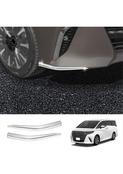 Toyota Alphard 40 Serisi 2023+ Ön Tampon Dudak Açısı Difüzör Splitter Spoiler Protector Gümüş (Yurt Dışından) fiyatları