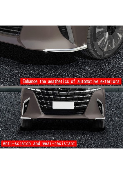 Toyota Alphard 40 Serisi 2023+ Ön Tampon Dudak Açısı Difüzör Splitter Spoiler Protector Gümüş (Yurt Dışından) fırsatları