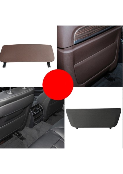 Araba Koltuğu Arka Panel Deri Backrest Depolama Cep Kapağı Bmw 5 6 7 Serisi G30 G38 2018-2023 G12 G32 Mocha (Yurt Dışından) modelleri