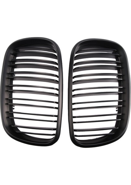 Mat Siyah Ön Tampon Çift Çabuk Ön Böbrek Izgara Izgara For-Bmw X5 X6 E70 E71 2007-2014 (Yurt Dışından)